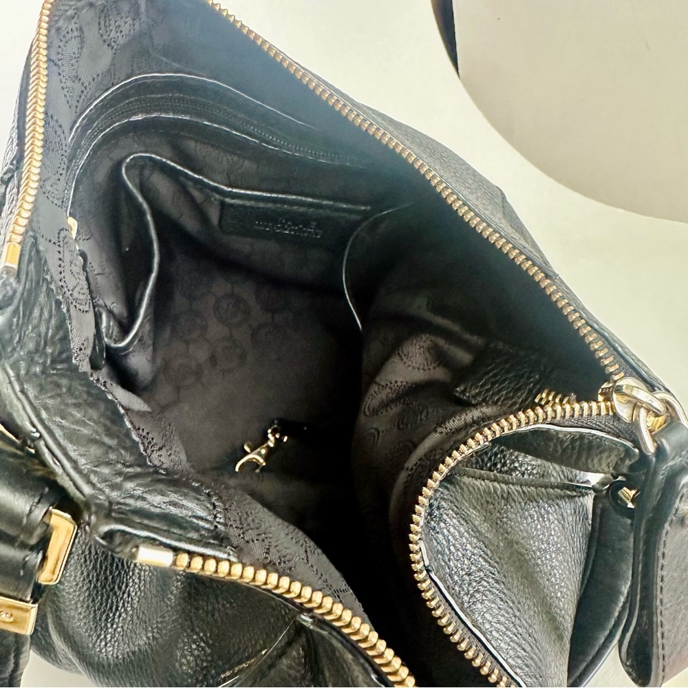 🥂SOLD🥂Vintage Michael Kors Bowery Black Boho Pebbled Leather Shoulder Bag Purse - Picture 12 of 14